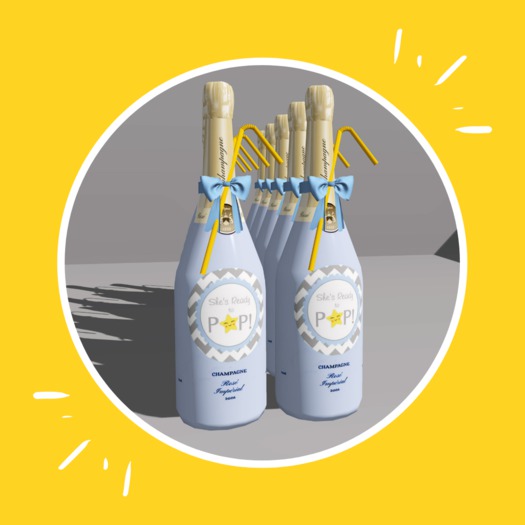 [high v.] (add me) ready to pop baby shower favor light blue