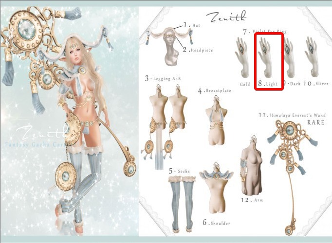 =Zenith=Violet Eye Ring ( Light Gold)