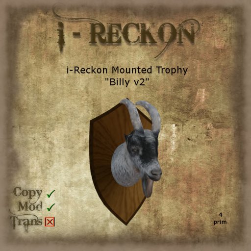i-Reckon redneck trophy "Oh Billy" v2