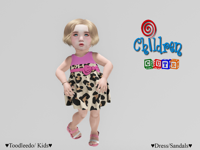 Children Cute Dress Rosa