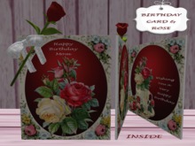 BMC110.. HAPPY BIRTHDAY M0M & SINGLE ROSE.