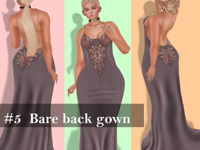 [The sin] #5 Bare back gown
