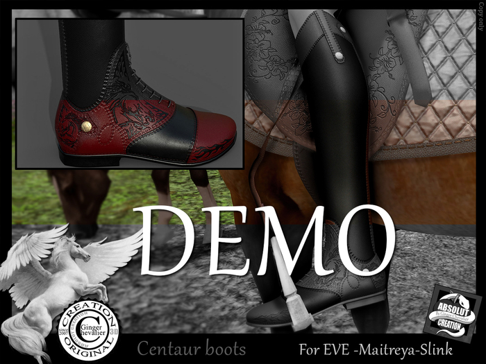 *!* Centaur boots DEMO - wear to unpack