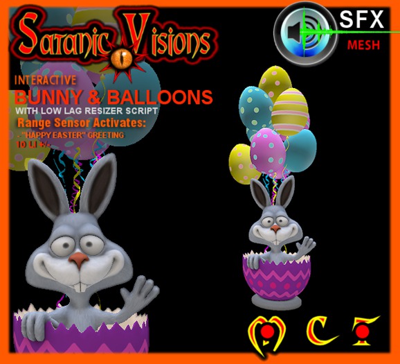 Easter Bunny & Balloons