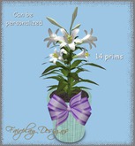 ~FDA~Easter Lilies in Wicker Planter~
