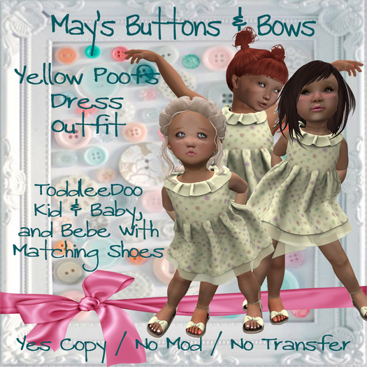 MBB * Yellow Poofs Dress Outfit (TD&Bebe)