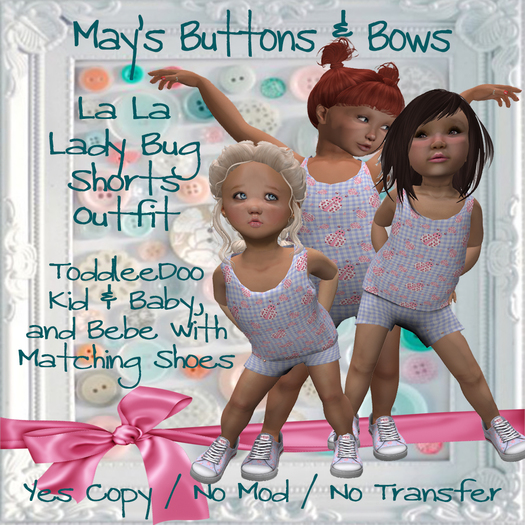 MBB * La La Lady Bug Shorts Outfit (TD&Bebe)