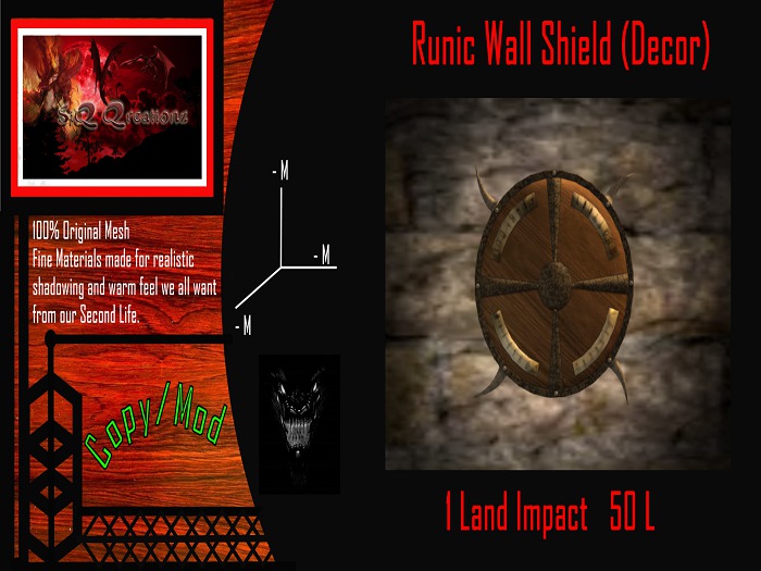 Runic Wall Shield Decor