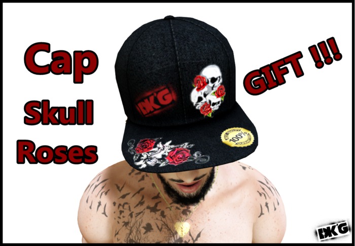 DK'G Cap Skull Roses GIFT