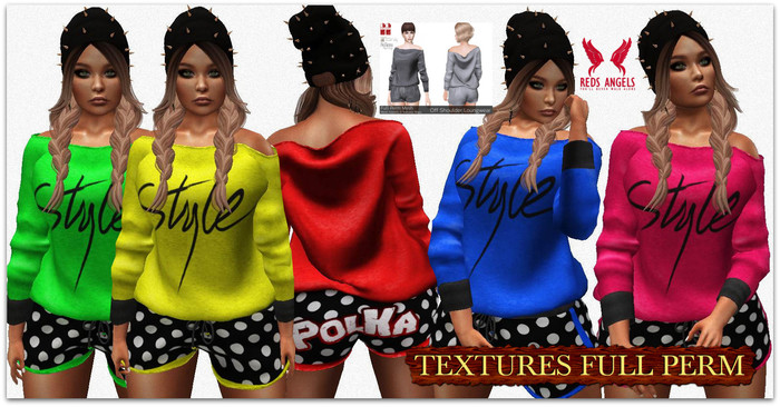 AJ_ Off Shoulder Loungewear Set 1 -  _FULL PERM TEXTURES