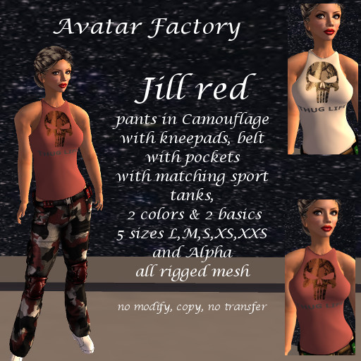 AF Jill pants outfit red Demo [boxed]
