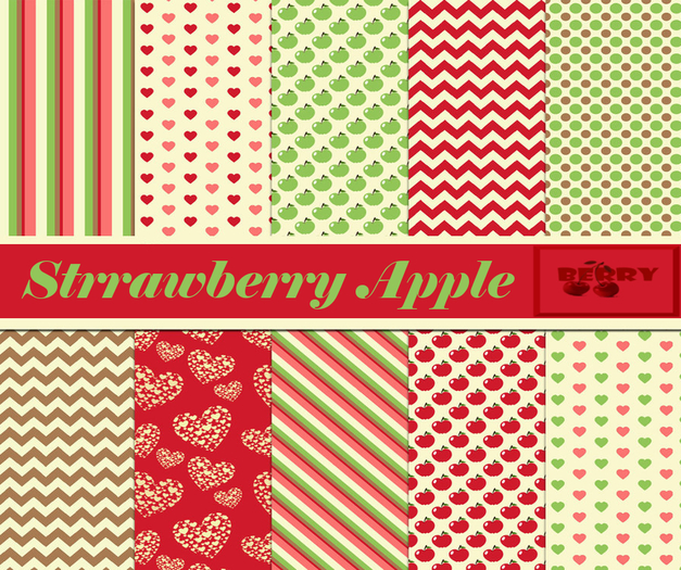 BERRY'S STRAWBERRY APPLE TEXTURES - 12 Textures
