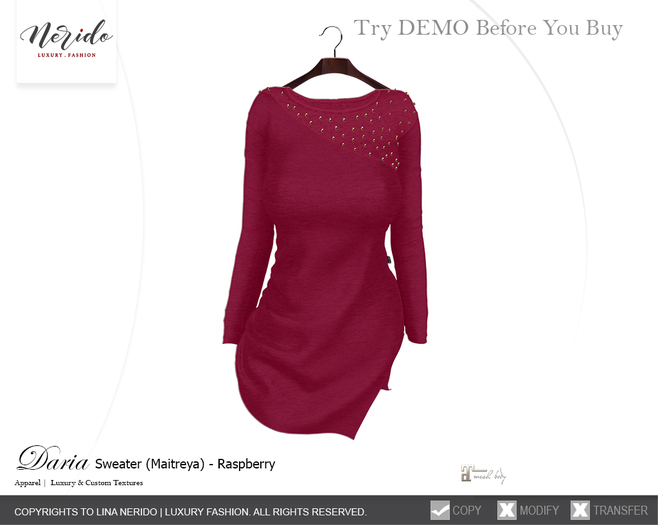 ~Nerido~ Daria Sweater(Maitreya)-Raspberry