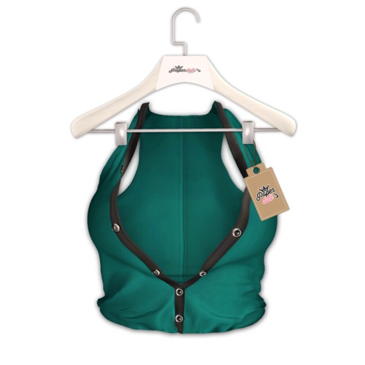 ..::PD::.. Cherie shirt Black-Turquoise [add me]