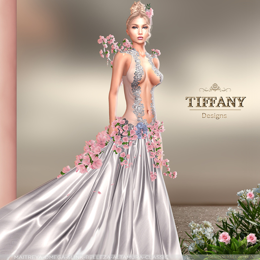 ::TD:: Blossom Gown with Appliers ~ Silver