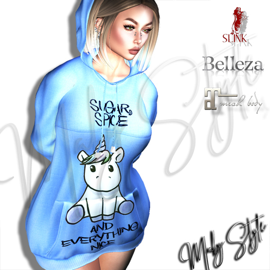 MS~UNICORN hoodie blue