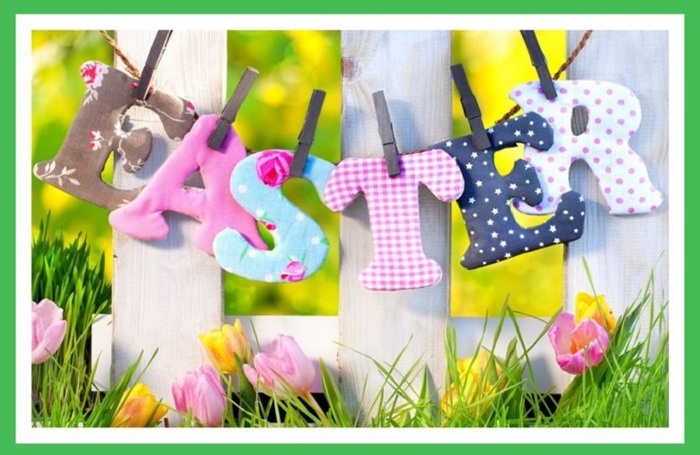 Easter Country Clothespin Banner