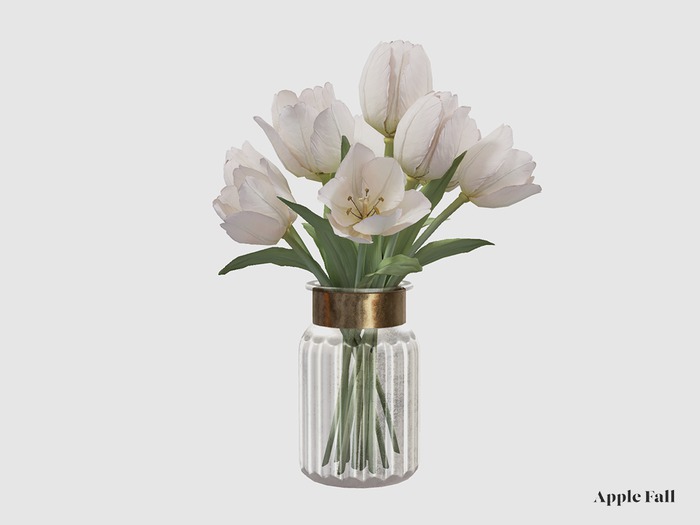 West Village Spring Tulips - White (Box)