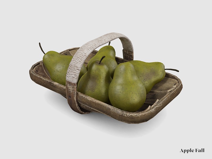 West Village Pears in Vintage Trug (Box)