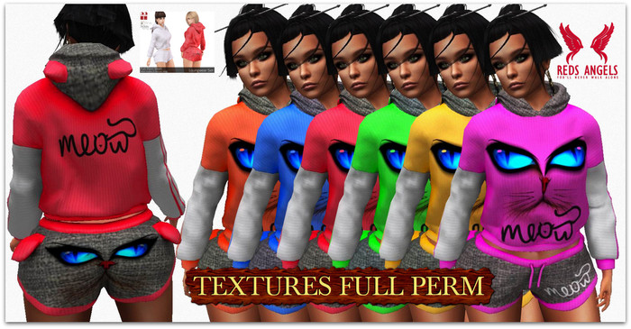 AJ_ Loungewear (Shorts) Set -  _FULL PERM TEXTURES