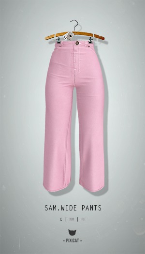 -Pixicat- Sam Wide Pants (Pink)