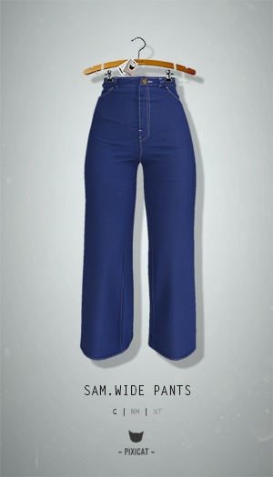 -Pixicat- Sam Wide Pants (Blue)