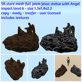 SR.store mesh full perm Jesus statue with Angel