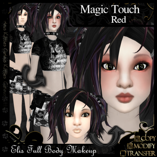 =^.^= Curious Kitties - Elis Full Body Makeup - Magic Touch - Red tagFantasy