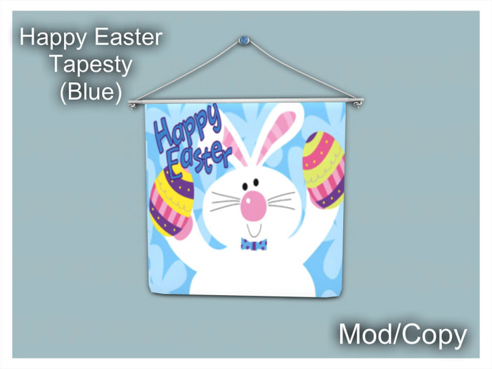 *CC*  Happy Easter Tapesty (Blue) (BAGGED)
