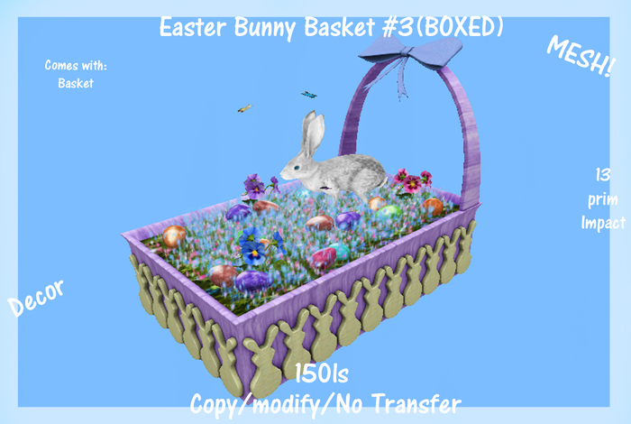 Easter Bunny Basket #3(BOXED)