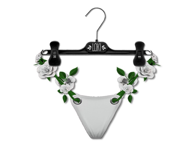 Loki - Wild Roses Lingerie - White Panties