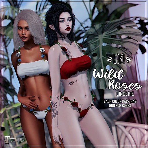 Loki - Wild Roses Lingerie - Panties - FATPACK