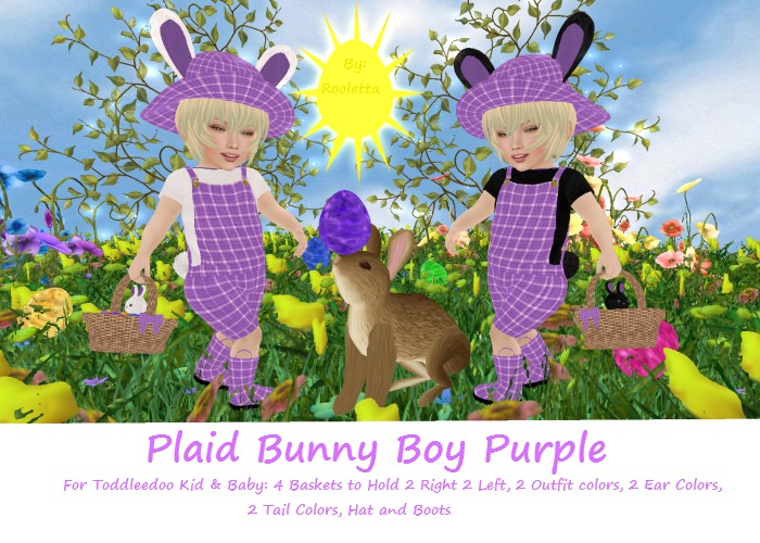{HCM} Plaid Bunny Boy Purple{Boxed}