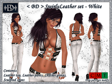 < BD > SwirlyLeather Set - White