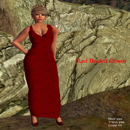 *SO Red Beaded Gown