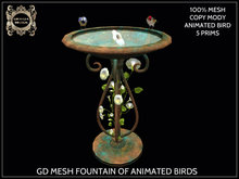 GD MESH FOUNTAIN OF ANIMATED BIRDS