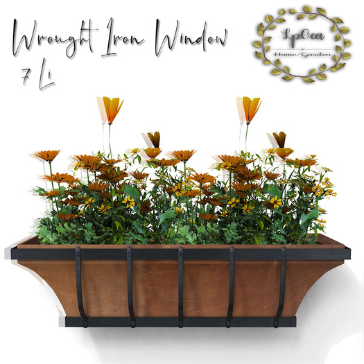 LpOca Wrought Iron Window Box Planter