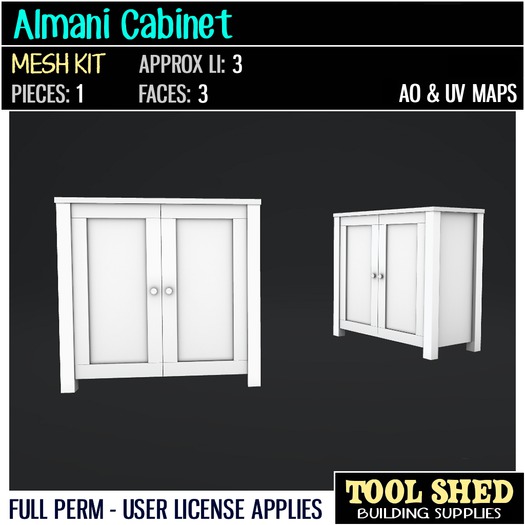Tool Shed - Almani Cabinet  Mesh Kit
