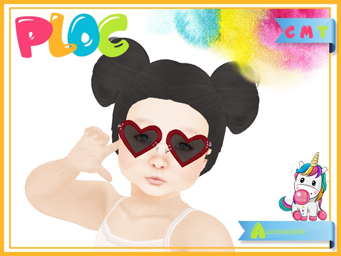 :::PLOC:::Sunglasses Heart (Red)