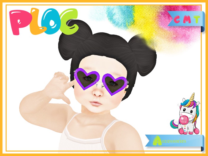 :::PLOC:::Sunglasses Heart (Purple)