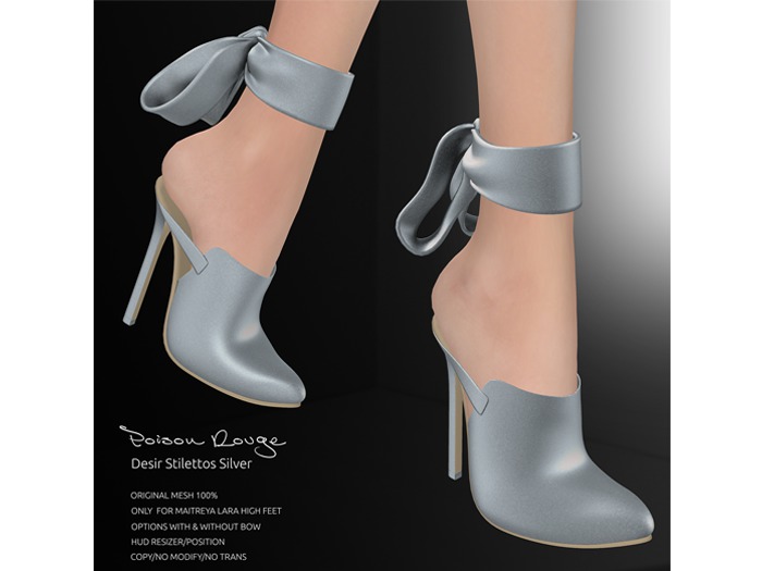 Poison Rouge Desir Stilettos Silver