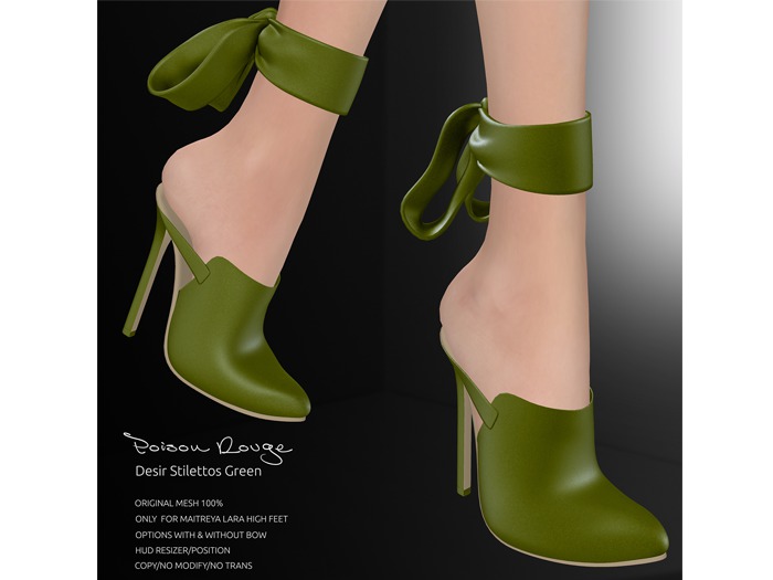 Poison Rouge Desir Stilettos Green