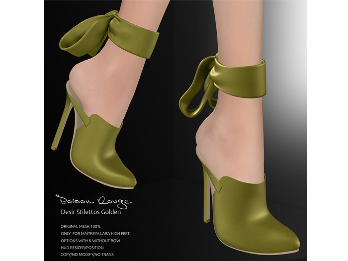 Poison Rouge Desir Stilettos Golden