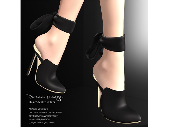 Poison Rouge Desir Stilettos Black