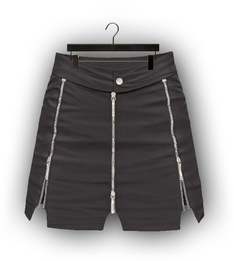 Addams "Layla" Leather Zipper Skirt #29