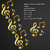 Music Notes Gold Path