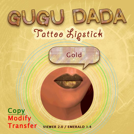! GUGU DADA ! Lipstick 1 Gold