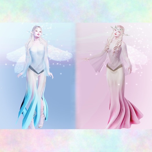 Gorgeous and wonderful elf dress (red) ★ 2 dresses (slit / non-slit)