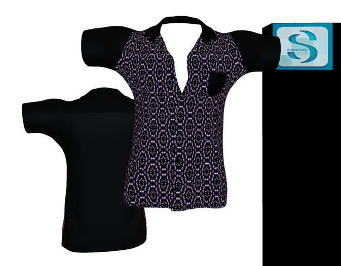 MERC - SHIRT - PURPLE - METALIC PATTERN - SIGNATURE GIANNI