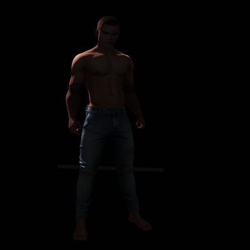 Second Life Marketplace AO stand male bento Rain